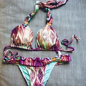 EUC! ViX Bia Tube Bikini Top Halter Tie L